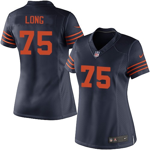 Women's Limited Kyle Long Nike Jersey Navy Blue Alternate - #75 1940s Throwback NFL Chicago Bears